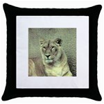 Lioness Throw Pillow Case (Black)