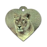 Lioness Dog Tag Heart (One Side)