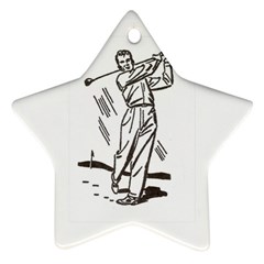 Golf Swing Star Ornament (Two Sides) from ArtsNow.com Front