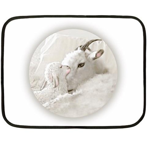 Goat Mother and Baby Mini Fleece Blanket(Two Sides) from ArtsNow.com 35 x27  Blanket Front
