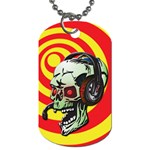 Skull(2) circle Dog Tag (Two Sides)