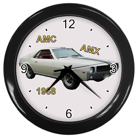 AMC AMX 1968 Car W Wall Clock (Black) from ArtsNow.com Front