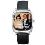 MAM AND DAD Square Metal Watch