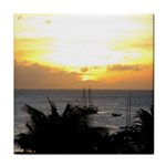 Aruban Sunset Tile Coaster