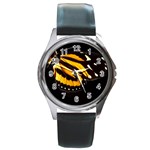 butterfly-pop-art-print-11 Round Metal Watch