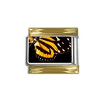 butterfly-pop-art-print-11 Gold Trim Italian Charm (9mm)