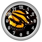 butterfly-pop-art-print-11 Wall Clock (Silver)