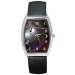 wallpaper_lattice Barrel Style Metal Watch