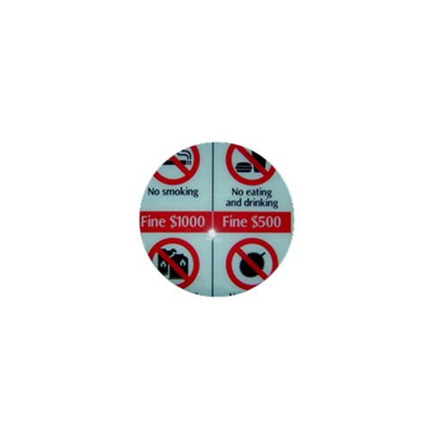 Subway_sign 1  Mini Button from ArtsNow.com Front