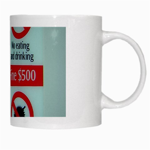 Subway_sign White Mug from ArtsNow.com Right