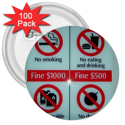 Subway_sign 3  Button (100 pack) from ArtsNow.com Front