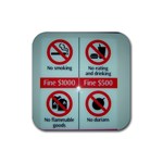 Subway_sign Rubber Coaster (Square)