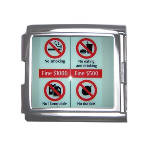 Subway_sign Mega Link Italian Charm (18mm) from ArtsNow.com Front