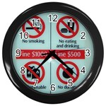 Subway_sign Wall Clock (Black)