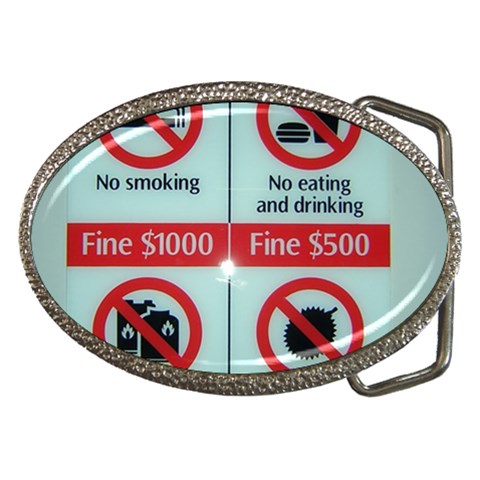Subway_sign Belt Buckle from ArtsNow.com Front