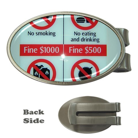 Subway_sign Money Clip (Oval) from ArtsNow.com Front