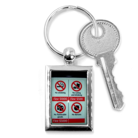 Subway_sign Key Chain (Rectangle) from ArtsNow.com Front