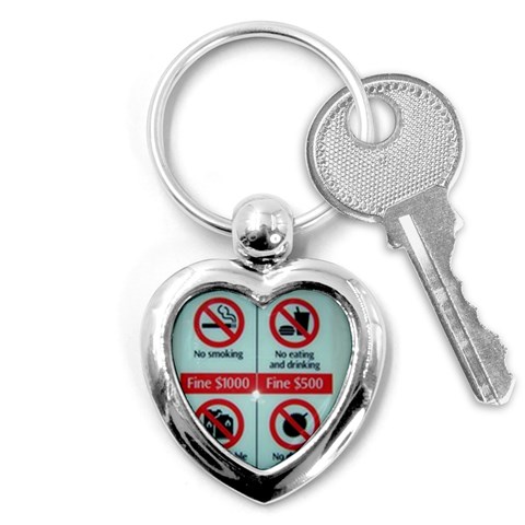 Subway_sign Key Chain (Heart) from ArtsNow.com Front