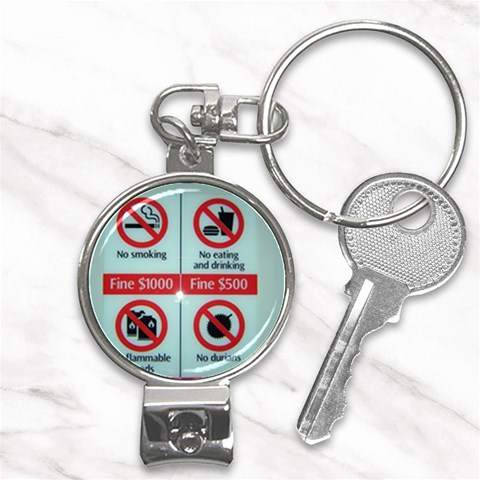 Subway_sign Nail Clippers Key Chain from ArtsNow.com Front