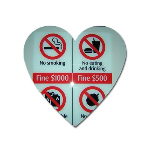 Subway_sign Magnet (Heart) from ArtsNow.com Front
