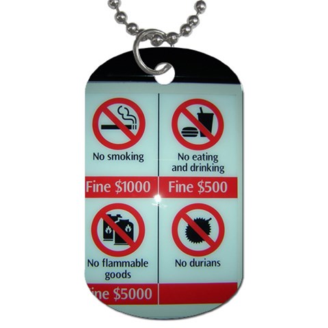 Subway_sign Dog Tag (One Side) from ArtsNow.com Front