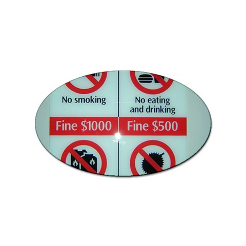 Subway_sign Sticker Oval (100 pack) from ArtsNow.com Front
