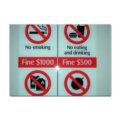 Subway_sign Sticker A4 (100 pack) from ArtsNow.com Front