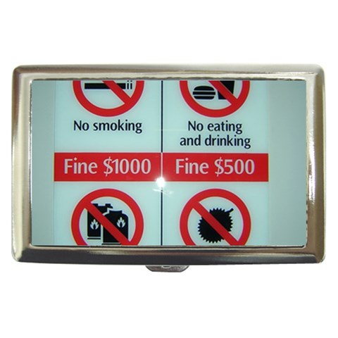 Subway_sign Cigarette Money Case from ArtsNow.com Front