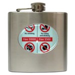 Subway_sign Hip Flask (6 oz)