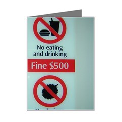 Subway_sign Mini Greeting Card from ArtsNow.com Left