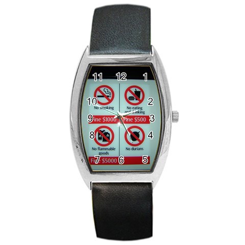 Subway_sign Barrel Style Metal Watch from ArtsNow.com Front