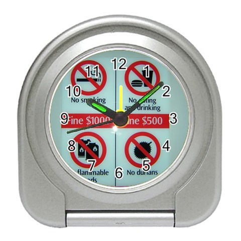 Subway_sign Travel Alarm Clock from ArtsNow.com Front