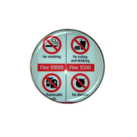 Subway_sign Hat Clip Ball Marker (10 pack) from ArtsNow.com Front