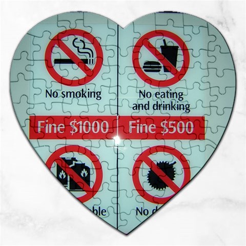 Subway_sign Jigsaw Puzzle (Heart) from ArtsNow.com Front