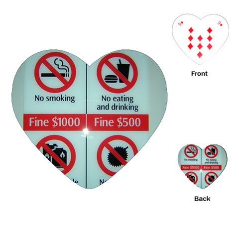 Subway_sign Playing Cards (Heart) from ArtsNow.com Front