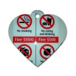 Subway_sign Dog Tag Heart (Two Sides)