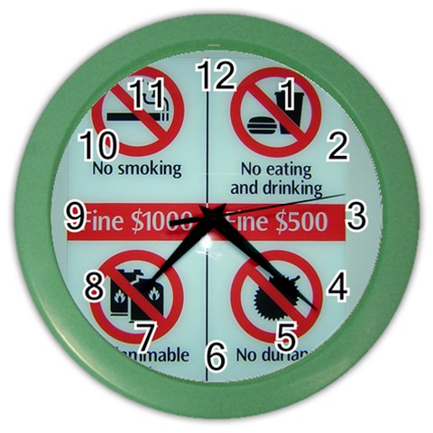 Subway_sign Color Wall Clock from ArtsNow.com Front