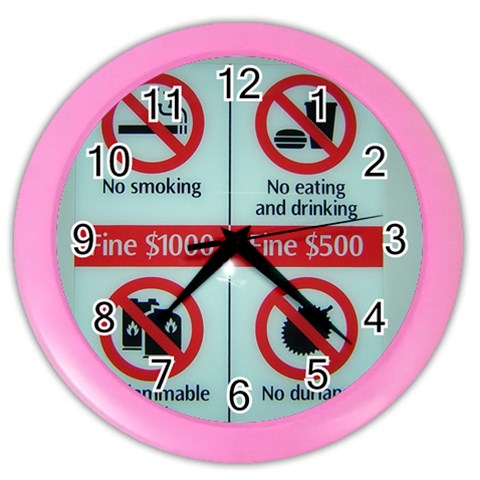 Subway_sign Color Wall Clock from ArtsNow.com Front