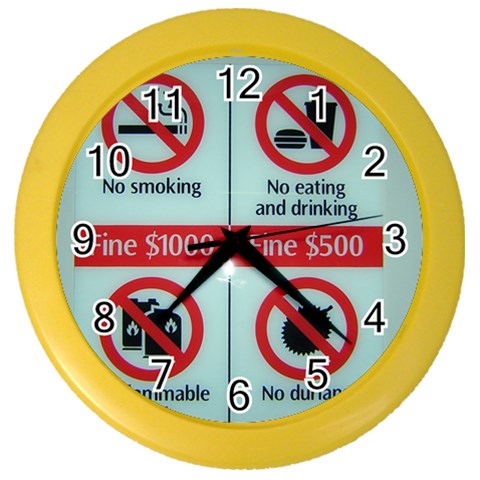 Subway_sign Color Wall Clock from ArtsNow.com Front