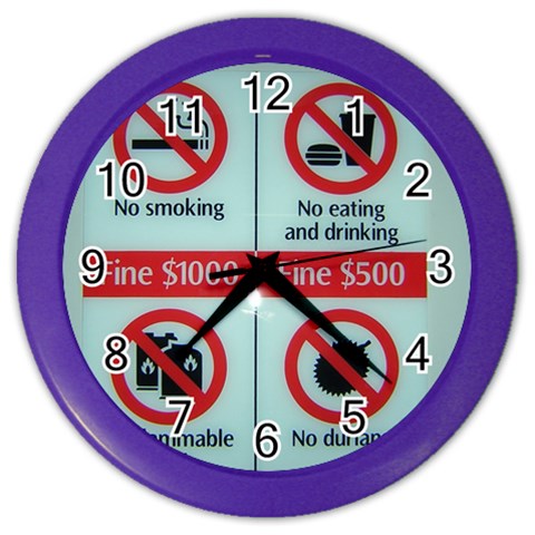 Subway_sign Color Wall Clock from ArtsNow.com Front