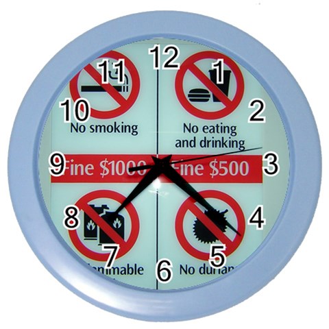 Subway_sign Color Wall Clock from ArtsNow.com Front