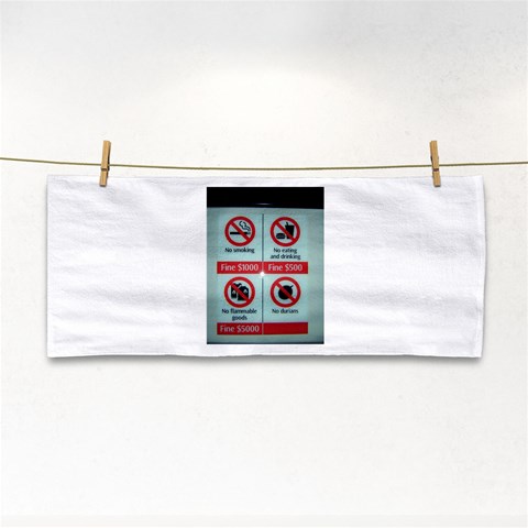 Subway_sign Hand Towel from ArtsNow.com Front