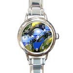 bluegold01b-709182 Round Italian Charm Watch