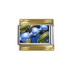bluegold01b-709182 Gold Trim Italian Charm (9mm)