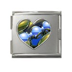bluegold01b-709182 Mega Link Heart Italian Charm (18mm)