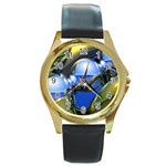 bluegold01b-709182 Round Gold Metal Watch