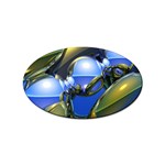 bluegold01b-709182 Sticker (Oval)