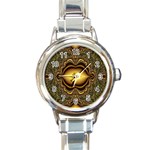 brown_fantasy-958468 Round Italian Charm Watch