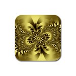 gold-260221 Rubber Square Coaster (4 pack)