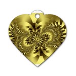 gold-260221 Dog Tag Heart (One Side)